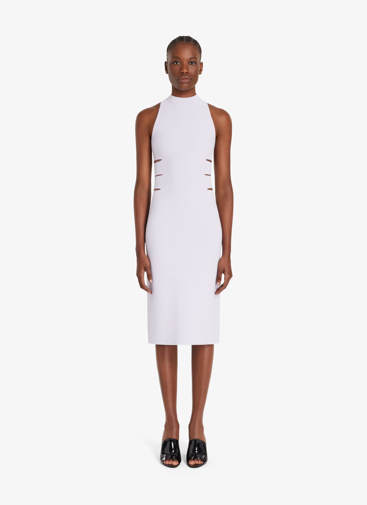 Sleeveless knit tube dress ALAÏA PARME SLEEVELESS KNIT TUBE DRESS